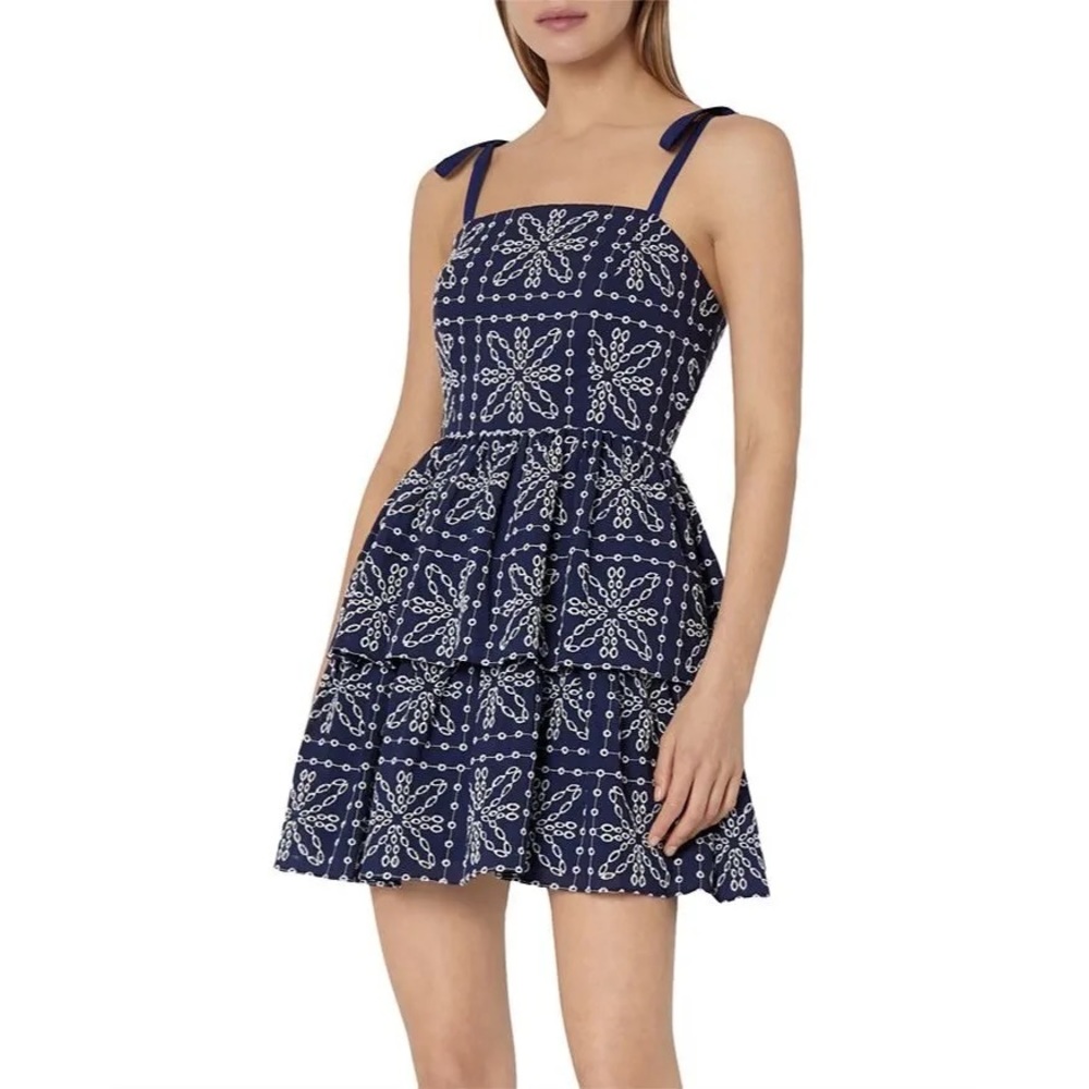 Molly Easton Tiered Eyelet Mini Dress